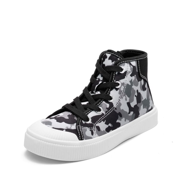 [LilLegends CourtStar] Kids Canvas High-Top Casual Sneakers - BLACK CAMO -  0